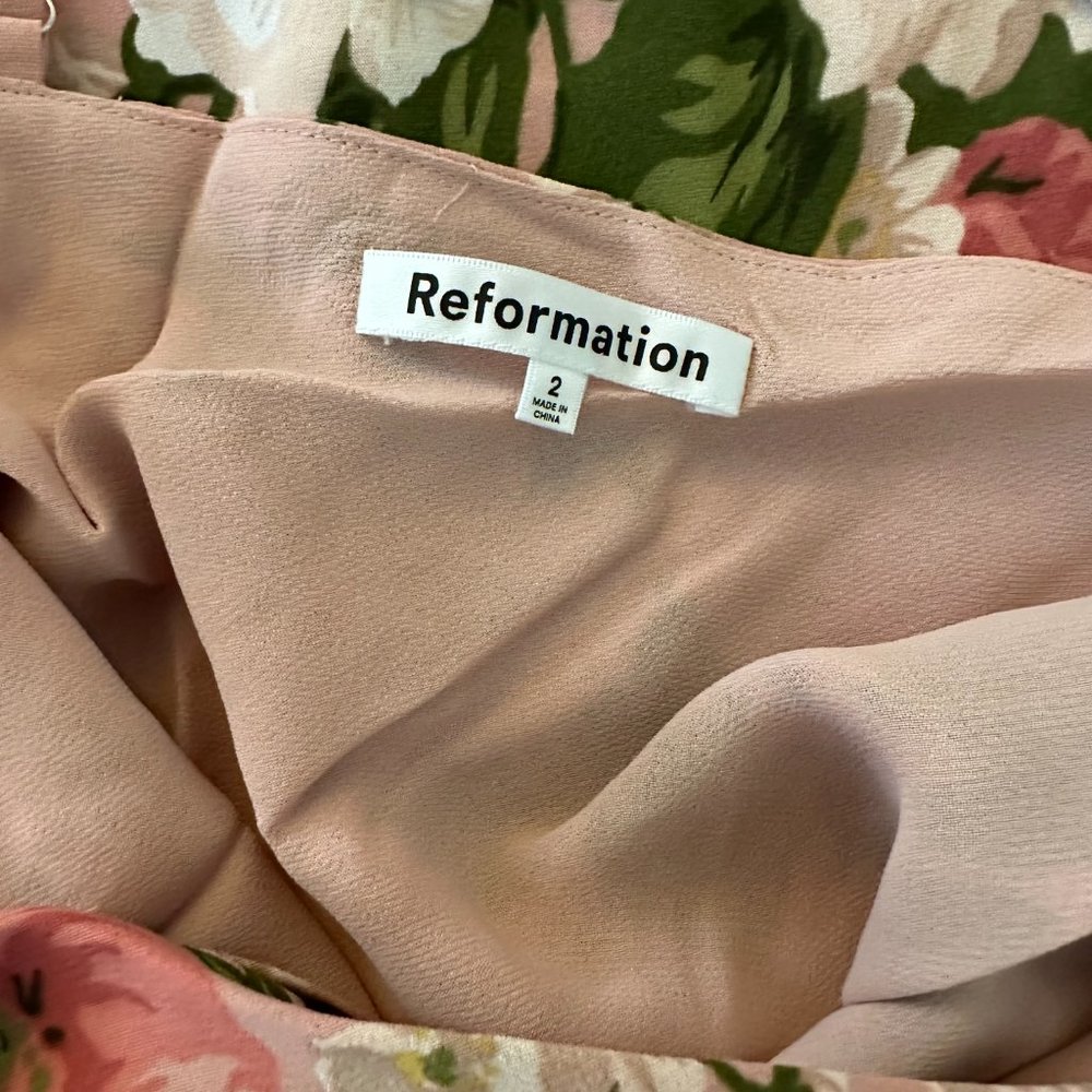 🌹SALE🌹Reformation Reya Dress in Rose Garden - Picture 8 of 16